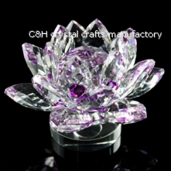 crystal lotus flower gift with base