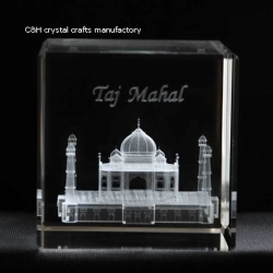 crystal cube with 3d logo