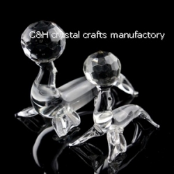 crystal earless seal animal figurine