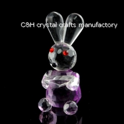 crystal rabbit animal figurine