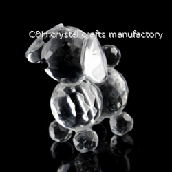 crystal dog animal figurine