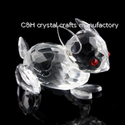 crystal rabbit animal figurine