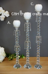 crystal stick candle holder