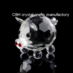 crystal pig animal figurine