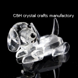 crystal dog animal figurine